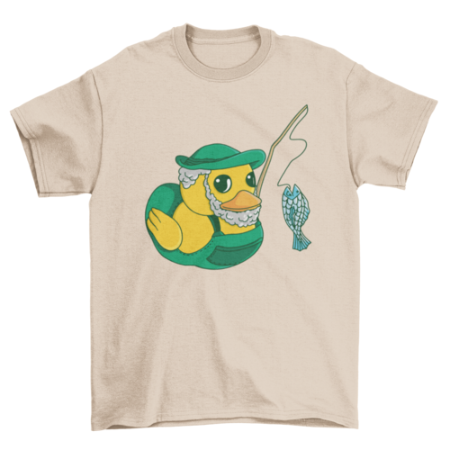 Fishing Rubber Duck T-Shirt in Natural