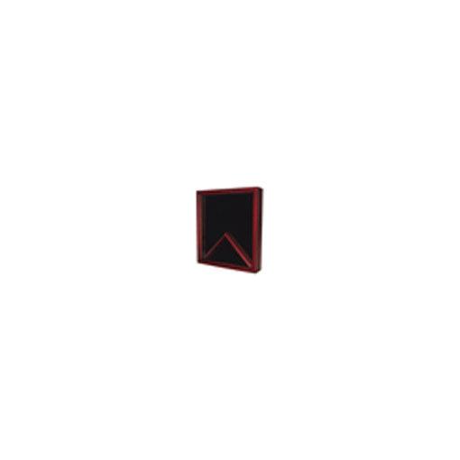 American flag and badge display case  military memorial gift for veteran dad Small square object with a red border on a white background