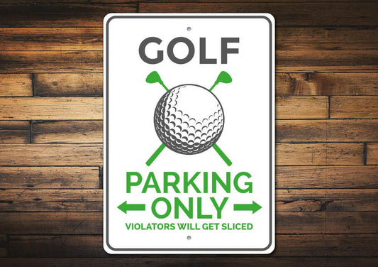 Golf Parking Sign, Metal Wall Decor