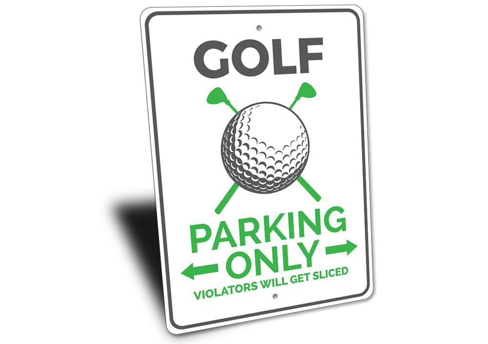 Golf Parking Sign, Metal Wall Decor, alternate view