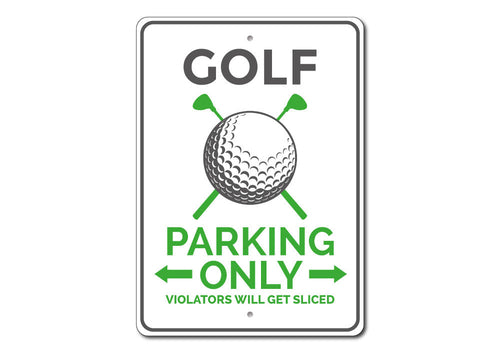 Golf Parking Sign, Metal Wall Decor, alternate view