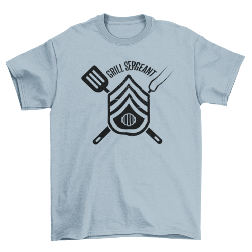 Grill Sergeant BBQ T-Shirt in Light Blue