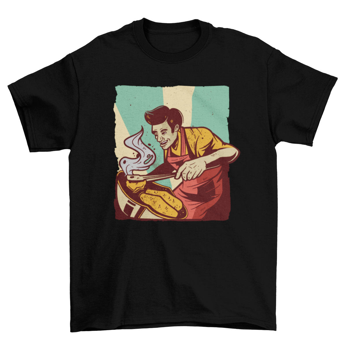Happy Dad Retro BBQ T-Shirt