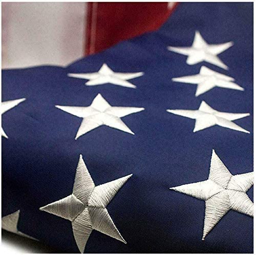 Heavy-Duty Embroidered American Flag for Outdoors