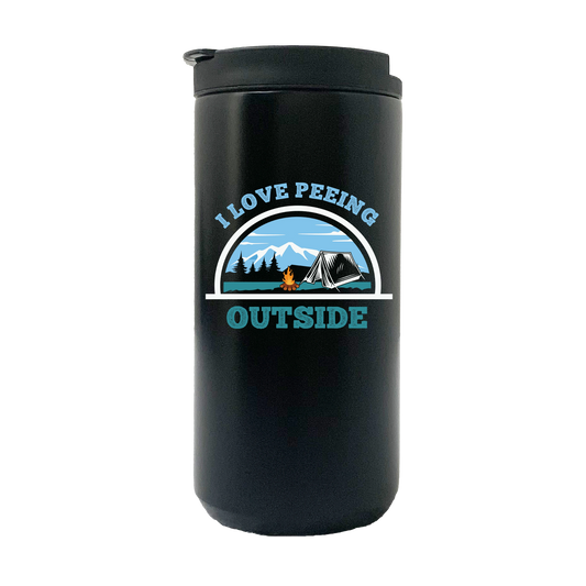 I Love Peeing Outside 14oz Insulated Camping Tumbler in Black