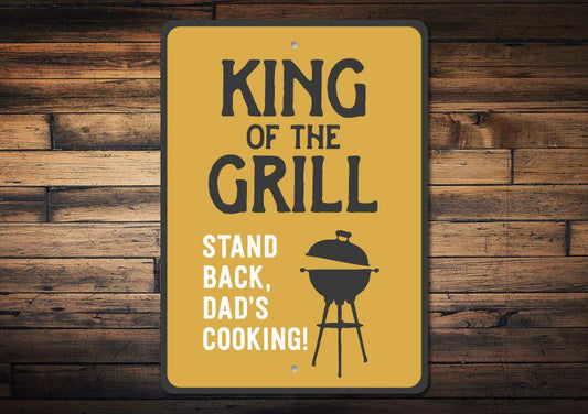 King of the Grill Metal Sign, Patio Wall Decor