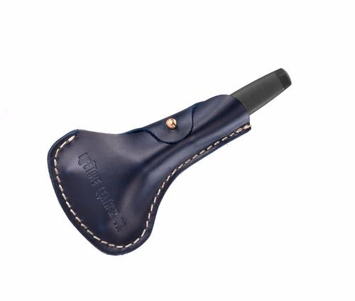 Leather Razor Holder in Ink Blue