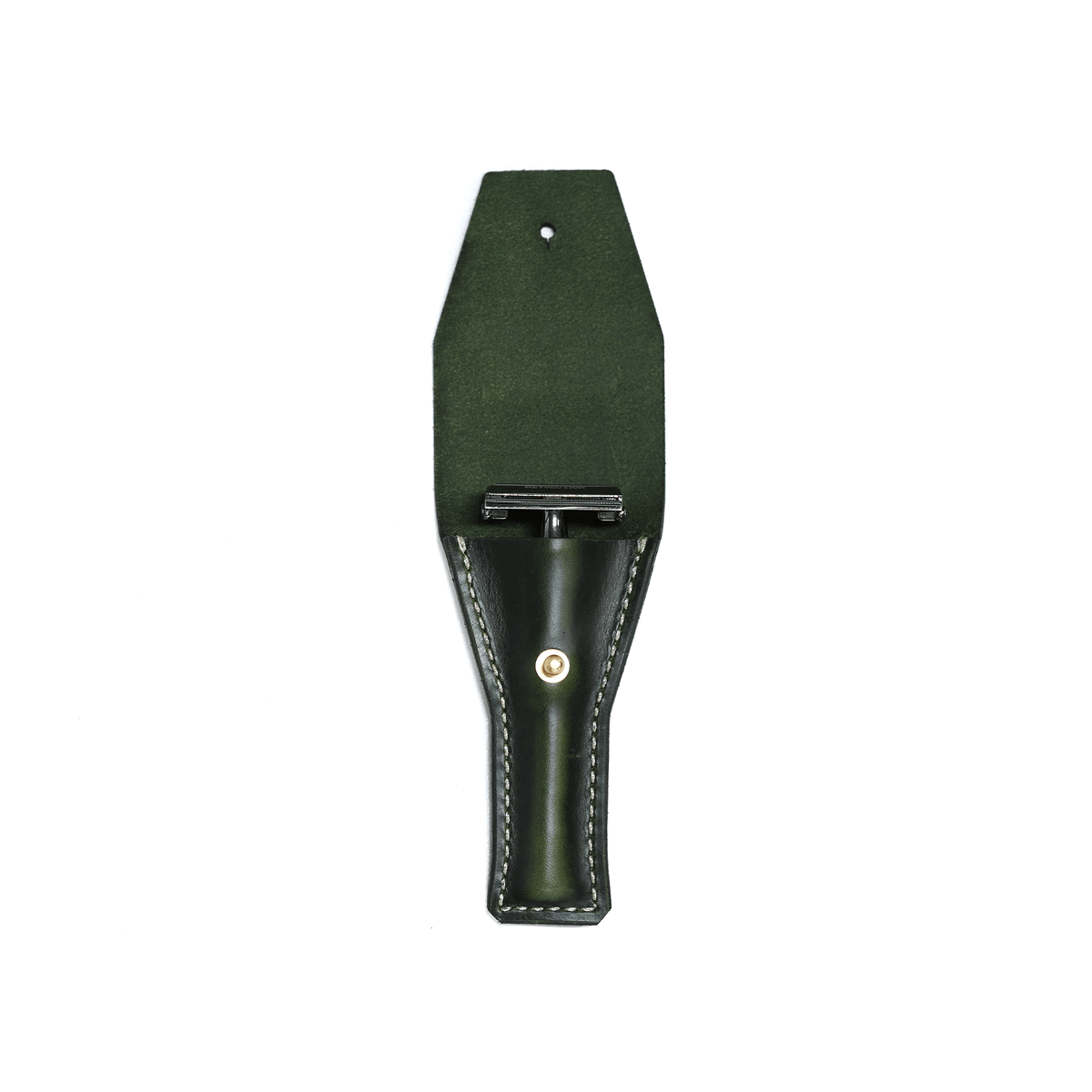 Leather Safety Razor Holder for Double Edge Razors, alternate view