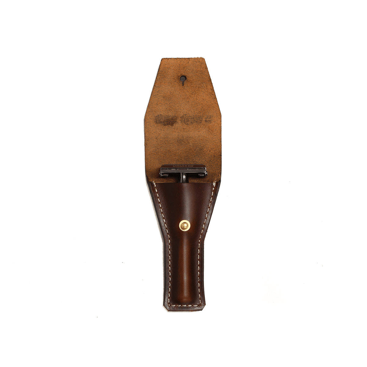 Leather Safety Razor Holder for Double Edge Razors, alternate view