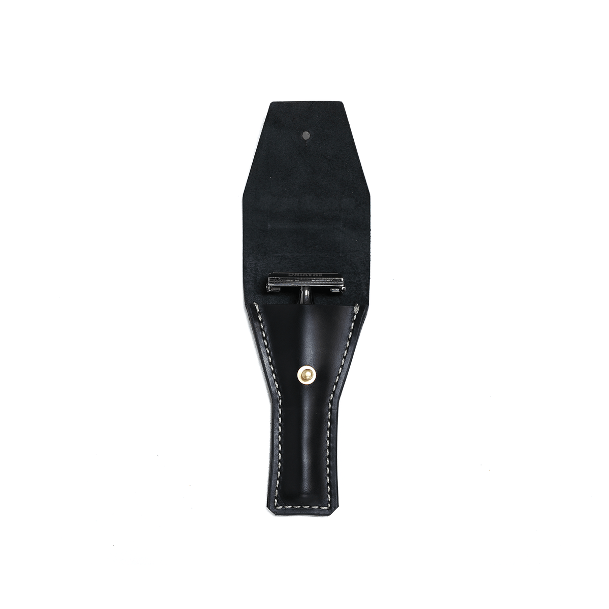 Leather Safety Razor Holder for Double Edge Razors, alternate view