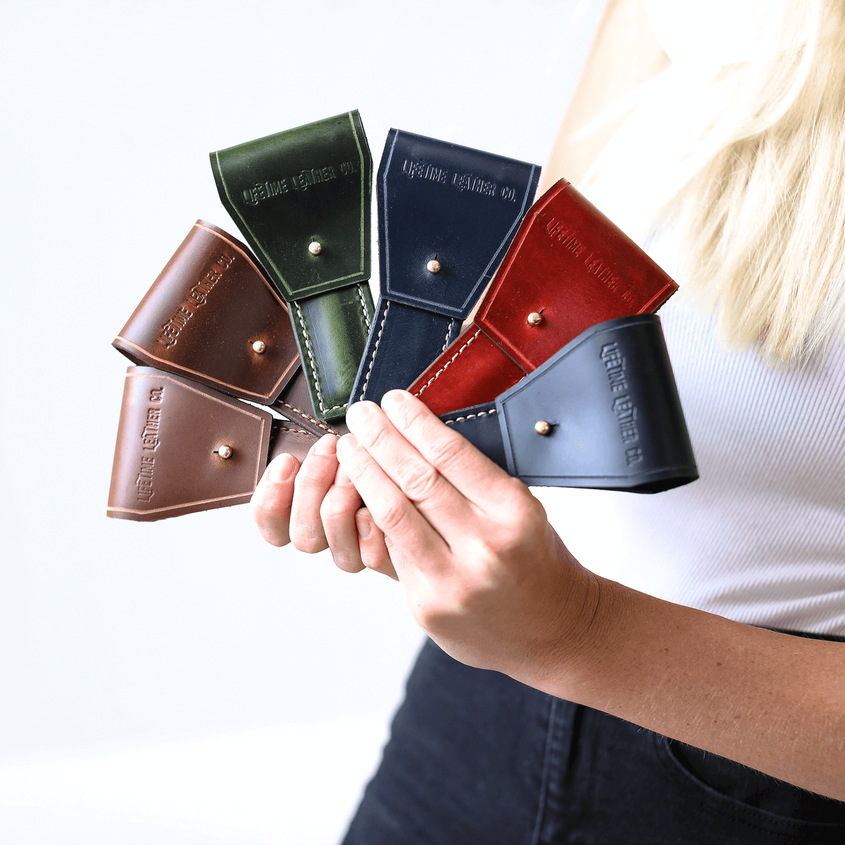 Leather Safety Razor Holder for Double Edge Razors, alternate view