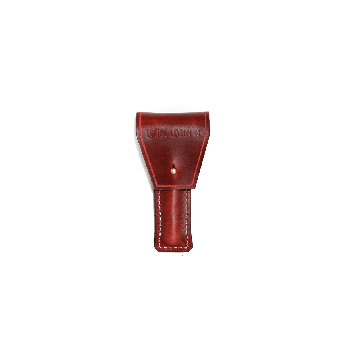 Leather Safety Razor Holder for Double Edge Razors in Ox Red