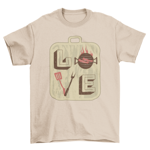 Love BBQ T-Shirt in Natural