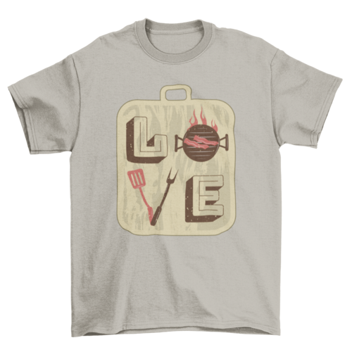 Love BBQ T-Shirt in Sand