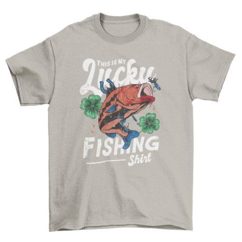 Lucky Fishing T-Shirt in Sand