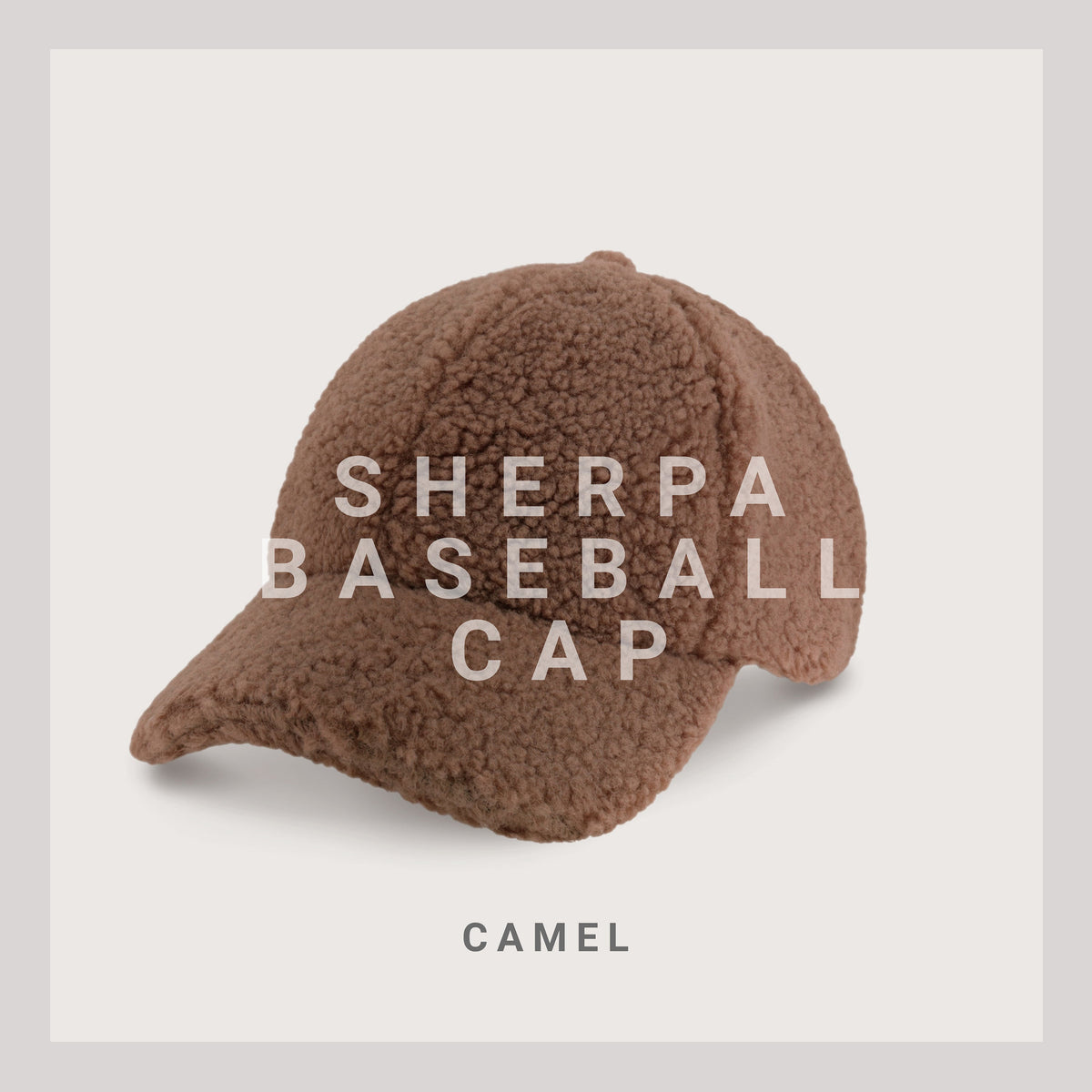 Sherpa Fleece Winter Baseball Cap, Adjustable Dad Hat, alternate view