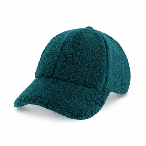 Sherpa Fleece Winter Baseball Cap, Adjustable Dad Hat in Midnight Blue