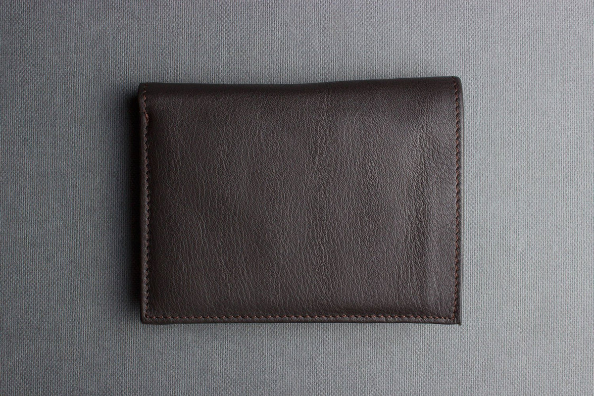 Slimfold Passcase Leather Wallet with ID Case in Brown