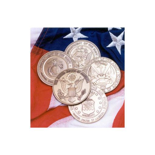 Solid brass Great Seal medallion with lacquered antique finish — gift for a veteran dad