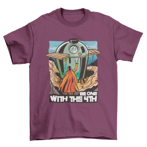 Space BBQ Movie Parody T-Shirt in Maroon