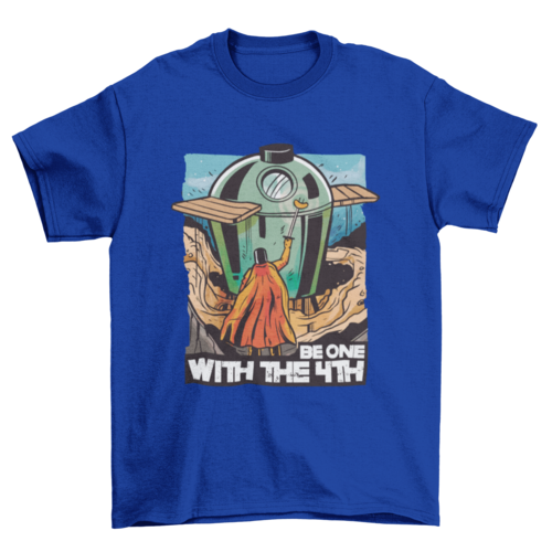 Space BBQ Movie Parody T-Shirt in Royal