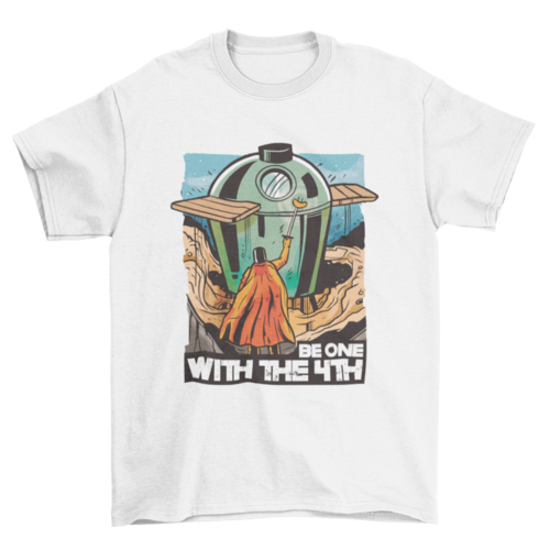 Space BBQ Movie Parody T-Shirt in White
