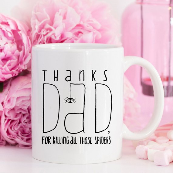 Thanks Dad for Killing All Those Spiders Mug, alternate view