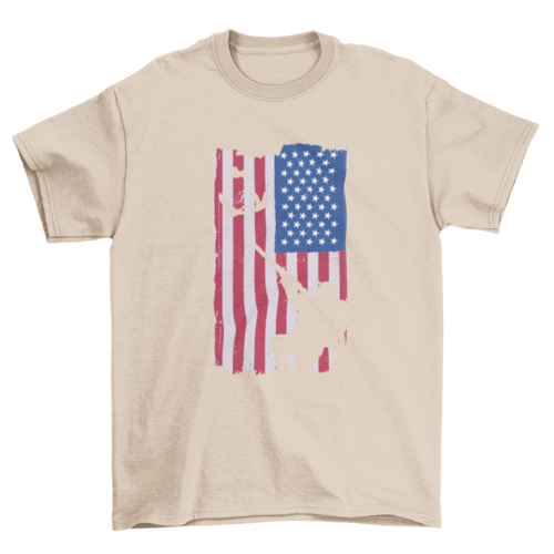 USA Duck Hunting T-Shirt in Natural
