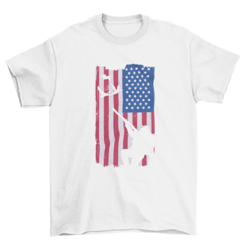 USA Duck Hunting T-Shirt in White