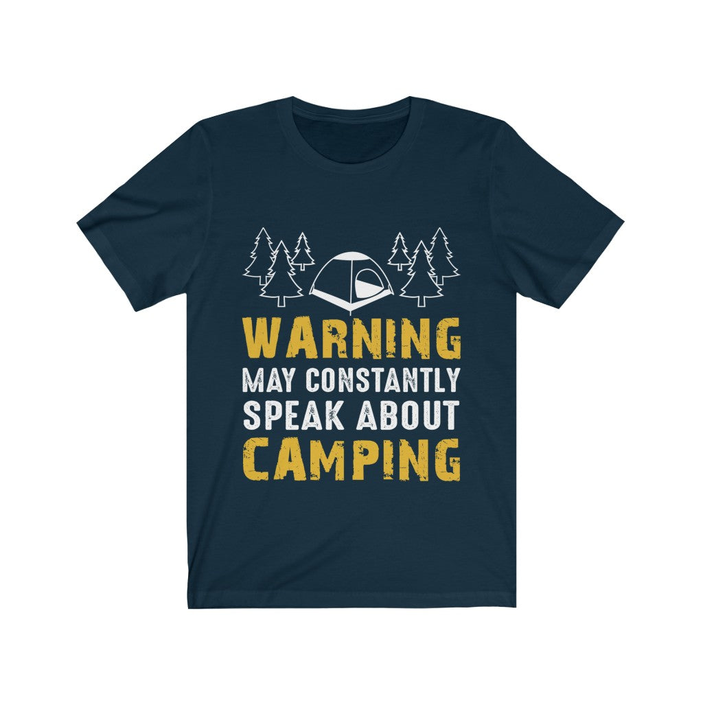 Warning: May Constantly Speak About Camping T-Shirt, alternate view