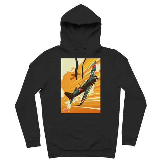 WWII Zero Fighter Plane Pop Art Premium Hoodie